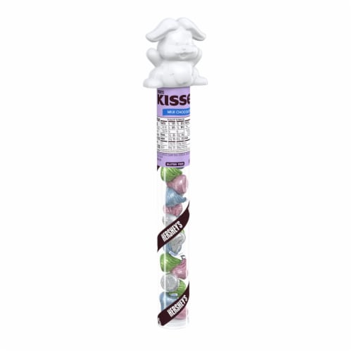 HERSHEY'S KISSES Milk Chocolate Easter Candy Plastic Cane Perspective: back