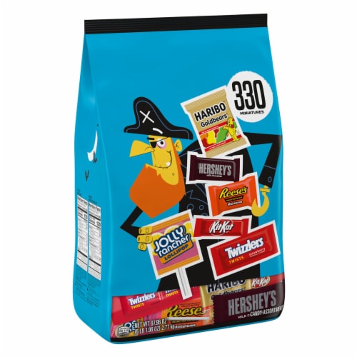Hershey Miniatures Assorted Flavored Halloween Candy Bulk Bag Perspective: back