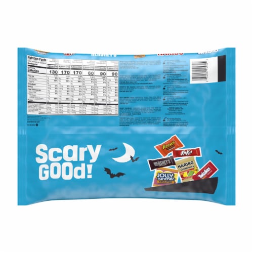 Hershey Miniatures Assorted Flavored Halloween Candy Bag Perspective: back