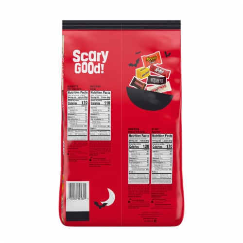 Hershey Miniatures Assorted Flavored Halloween Candy Bag Perspective: back