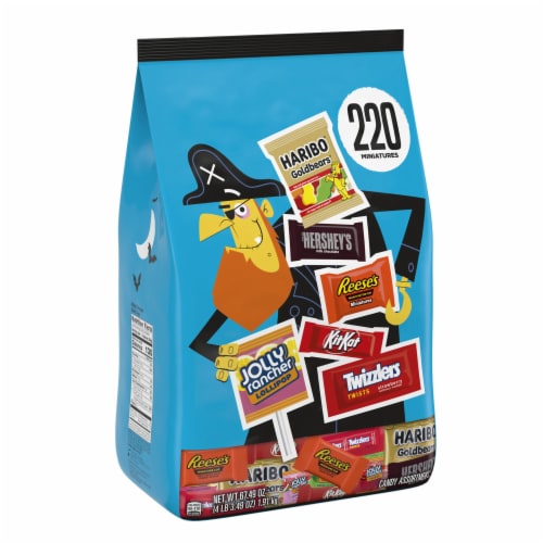 Hershey Miniatures Assorted Flavored Halloween Candy Bulk Bag Perspective: back