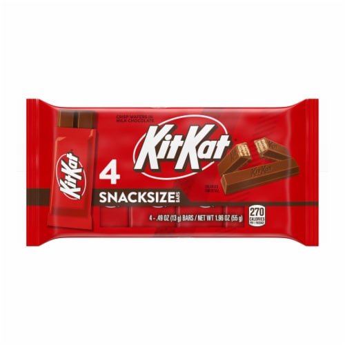 KIT KAT® Milk Chocolate Wafer Snack Size Candy Bars Perspective: back