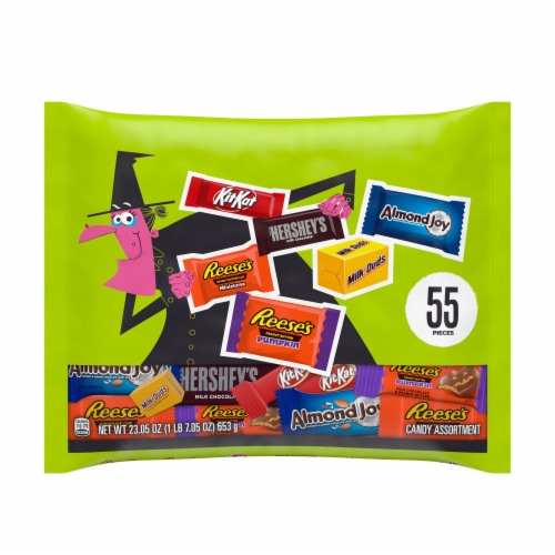 Hershey Assorted Flavored Halloween Candy Bag Perspective: back