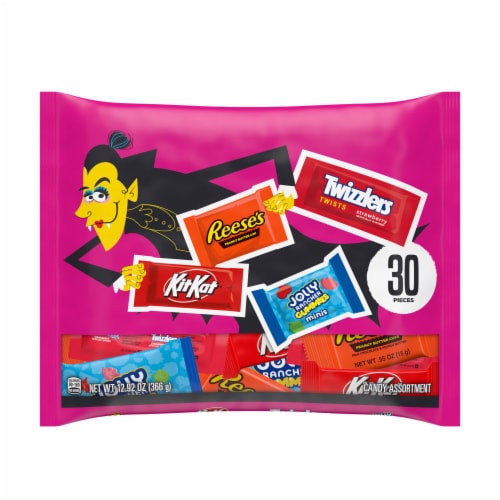 Hershey Assorted Flavored Halloween Candy Bag Perspective: back