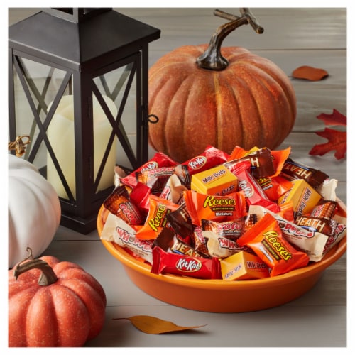 Hershey Miniatures Chocolate Assortment Candy Halloween Bulk Variety Bag Perspective: back
