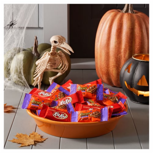 REESE'S and KIT KAT® Milk Chocolate Assortment Snack Size Candy Halloween Bulk Variety Bag Perspective: back