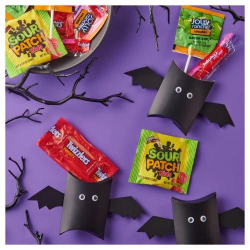 Hershey and Mondelez Fruit Flavored Assortment Chewy and Hard Candy Halloween Bulk Variety Bag Perspective: back
