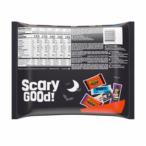 REESE'S HERSHEY'S and KIT KAT® Assorted Chocolate and Creme Flavors Snack Size Halloween Candy Perspective: back