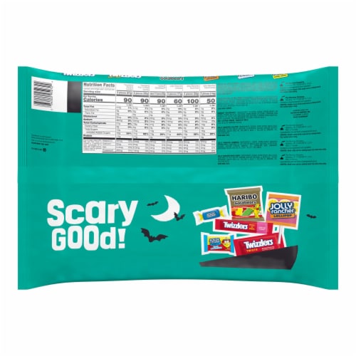 HARIBO JOLLY RANCHER and TWIZZLERS Assorted Fruit Flavors Miniatures Halloween Candy Bag Perspective: back