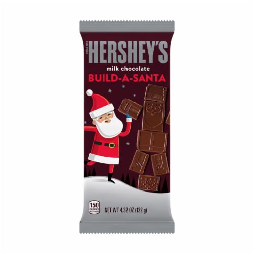 HERSHEY'S Milk Chocolate Build-A-Santa Christmas Candy Bar Perspective: back