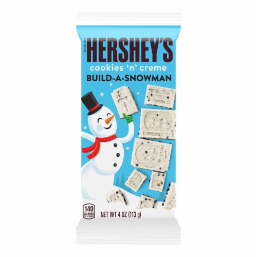 HERSHEY'S Cookies 'n' Creme Build-A-Snowman Christmas Candy Bar Perspective: back