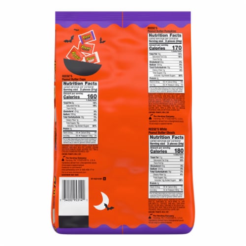 REESE'S Assorted Flavored Snack Size Halloween Candy Bulk Bag Perspective: back