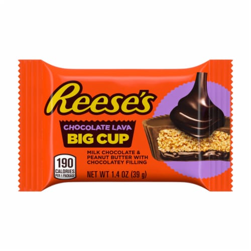 REESE'S Big Cup Chocolate Lava Milk Chocolate Peanut Butter Cups Candy Pack Perspective: back