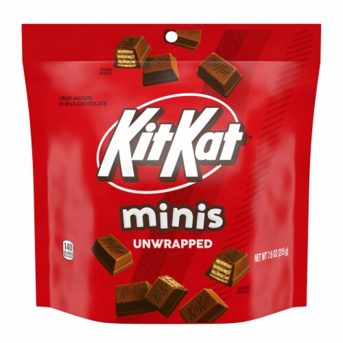KIT KAT® Minis Unwrapped Milk Chocolate Wafer Candy Bag Perspective: back