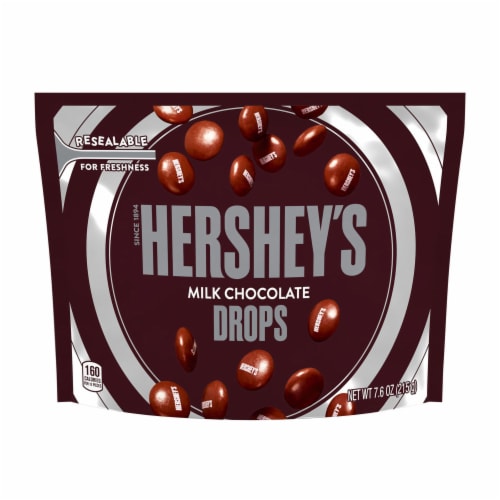 HERSHEY'S Drops Milk Chocolate Candy Bag Perspective: back
