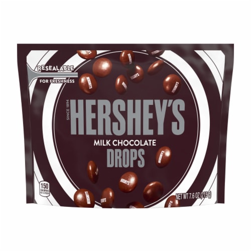 HERSHEY'S Drops Milk Chocolate Candy Bag Perspective: back