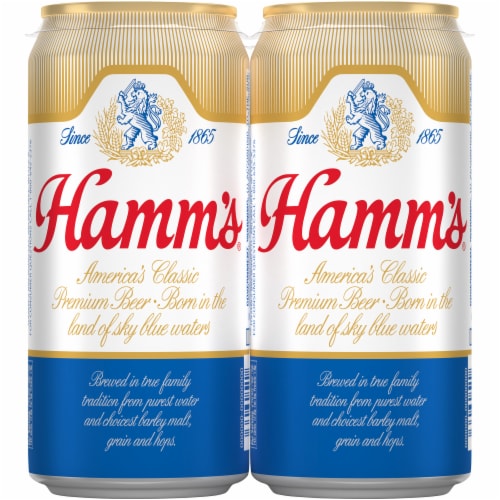 Hamm's America's Classic Premium Lager Beer Perspective: back