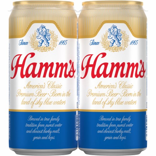 Hamm's America's Classic Premium Lager Beer Perspective: back
