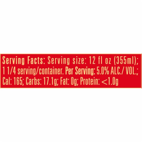 Redd's hard apple ale nutrition facts