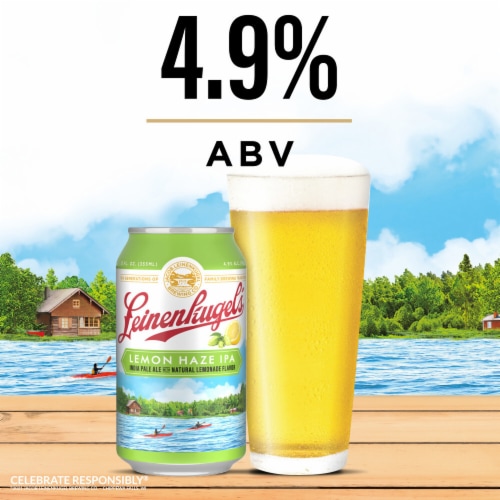Leinenkugel's Lemon Haze IPA Hoppy Beer Craft IPA Perspective: back