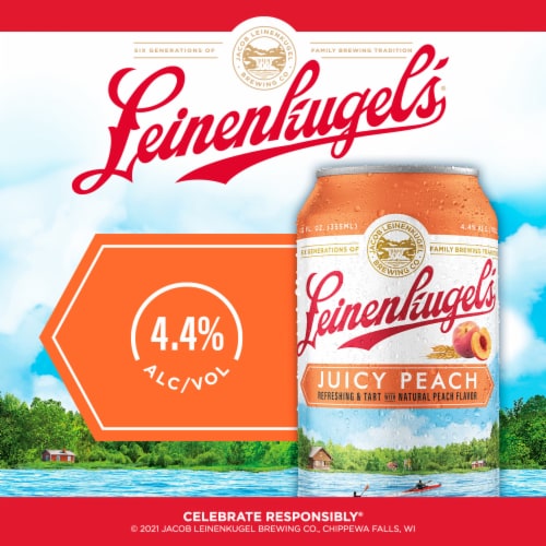 Leinenkugel's Juicy Peach Fruited Session Sour Beer Perspective: back