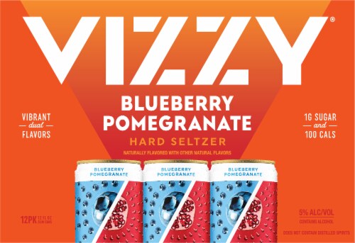 Vizzy Blueberry Pomegranate Hard Seltzer Perspective: back