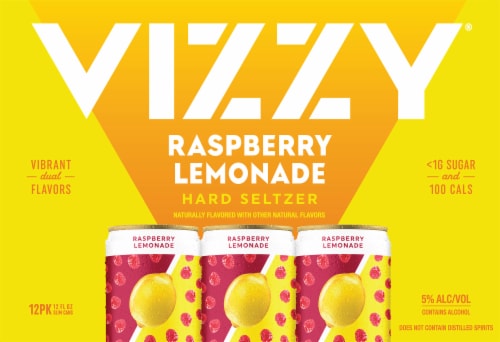 Vizzy Raspberry Lemonade Hard Seltzer Perspective: back