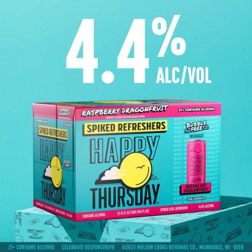 Happy Thursday Spiked Refreshers Raspberry Dragonfruit Perspective: back