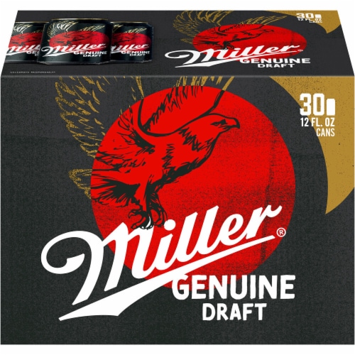Miller Genuine Draft American Lager Beer Perspective: back