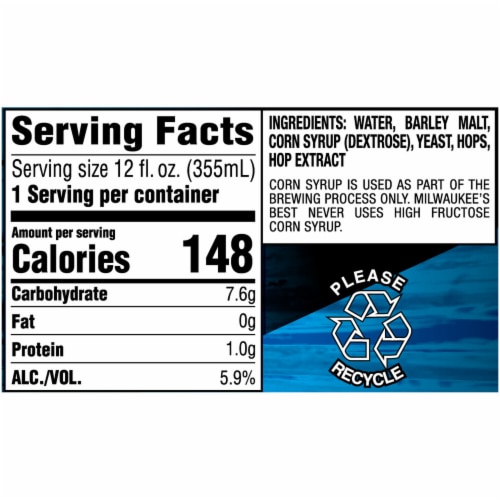 Milwaukee's Best Ice Beer American Lager Beer Perspective: back