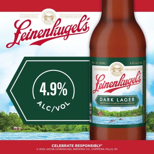 Leinenkugel's Dark Lager Dark Lager Beer Bottles Perspective: back