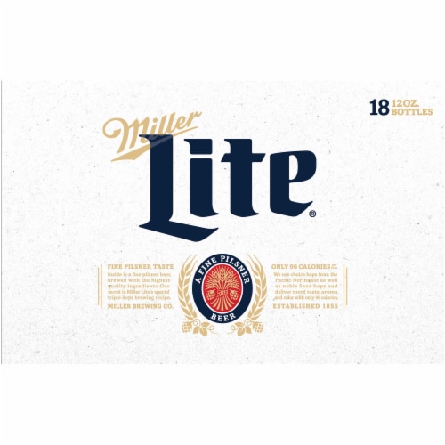 Miller Lite American Pilsner Light Lager Beer Perspective: back