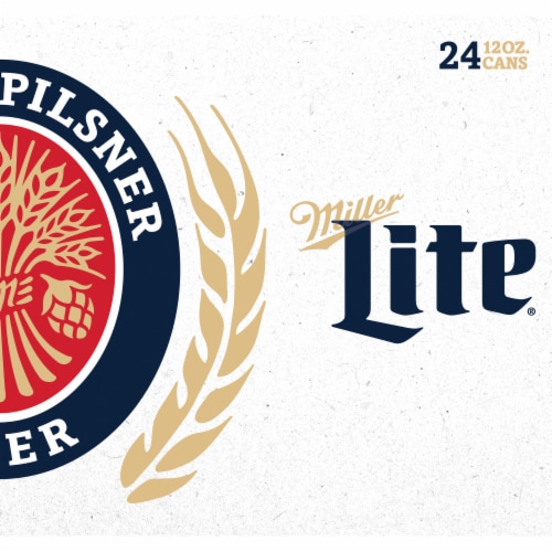 Miller Lite American Light Lager Beer, 24 cans / 12 fl oz - Smith’s ...