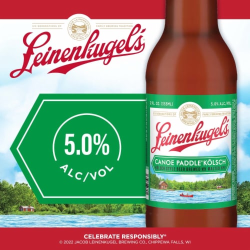 Leinenkugel's Canoe Paddle Kolsch Pale Ale Beer Bottles Perspective: back