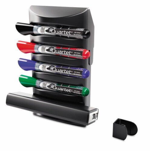 QUARTET 85377 Marker Holder,8-1/4inH,Black,Plastic 