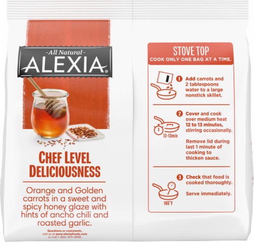 Alexia® Frozen Hot Honey Carrots Perspective: back