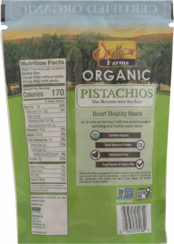 Setton Farms® Organic Pistachios Dry Roasted with Sea Salt Perspective: back