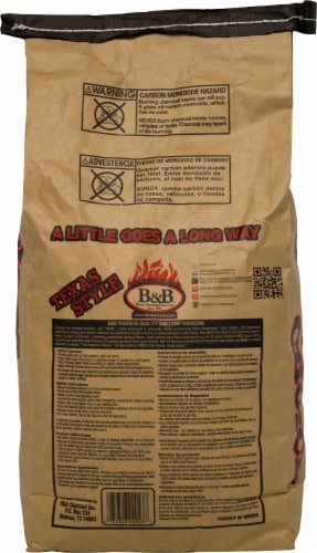 B&B™ Charcoal Signature Low Smoke Oak Lump Grilling Barbecue Charcoal, 10 Pounds Perspective: back