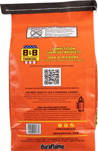 B&B Charcoal Oak & Hickory Charcoal Briquets Perspective: back