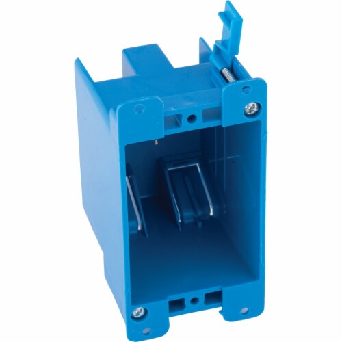 Carlon 1-Gang PVC Molded Old Work Switch Box - Blue Perspective: back