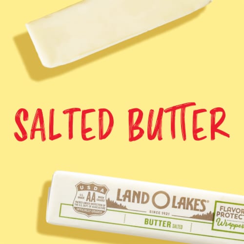 Land O Lakes Salted Butter Stick Butter Made with Sweet Cream and Salt Perspective: back