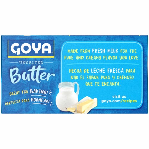 Goya Unsalted Butter Sticks Perspective: back