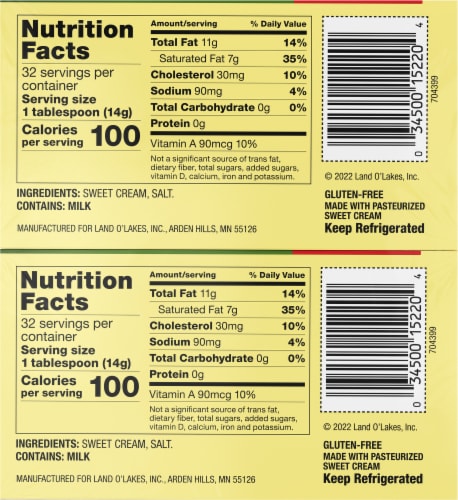 Land O Lakes® Salted Butter Sticks 2 Pack Perspective: back