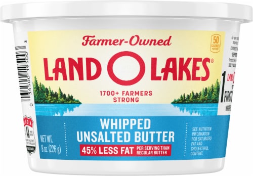 Land O’ Lakes® Unsalted Spreadable Whipped Butter Tub Perspective: back