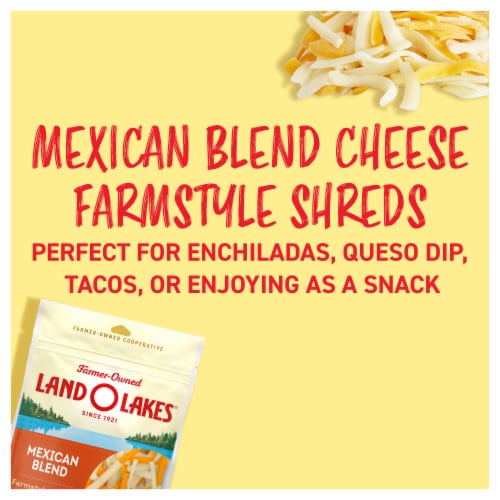Land O Lakes® Mexican Blend Cheese Farmstyle Shreds Perspective: back