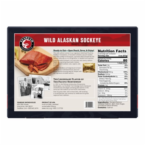Seabear Wild Alaskan Smoked Sockeye Perspective: back