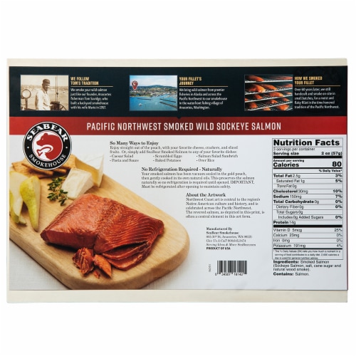 Seabear Pacific Northwest Smoked Sockeye Wild Salmon Perspective: back