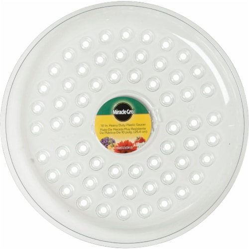 Miracle-Gro 10 In. Clear Plastic Flower Pot Saucer SMGCVSH10 Perspective: back