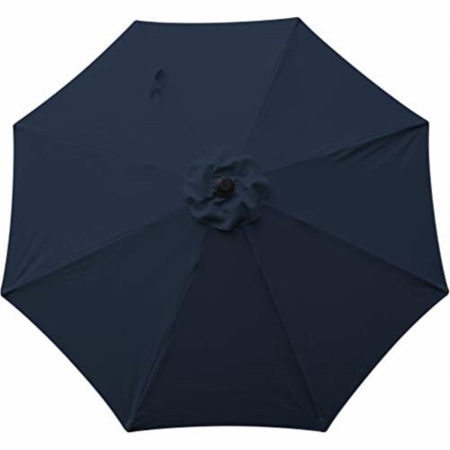 Bond Shade Factory 9 Ft. Aluminum Auto Crank Navy Blue Patio Umbrella