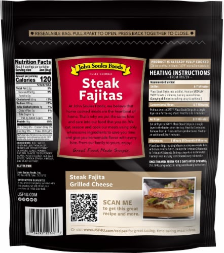 John Soules Foods® Beef Fajitas Perspective: back